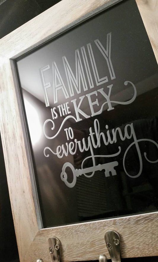 Custom 11x14 or 13x16 Reclaimed Wood Rustic Frame Key Holder