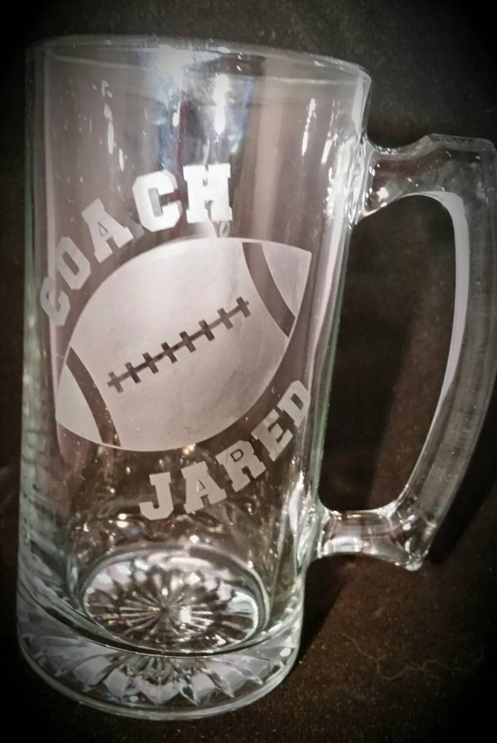 Custom Etched Glass Mug