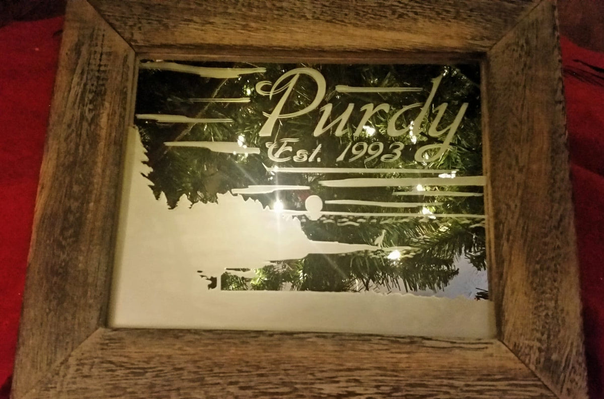 Personalized Family Live Laugh Love Mirror|Custom Mirror|Barnwood Family Sign|Large Mirror|Personalized BarSign|Custom Engraved Mirror|11x14